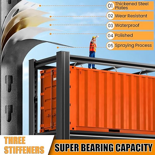 Miniatura 4 de Estantería de garaje de 72 pulgadas de alto, estantes de almacenamiento resistentes, estantes de almacenamiento de garaje, estantería de metal