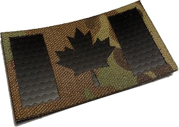 Canadian 3.5x2 Inch Infrared Reflective Multicam IR Flag Patch Army Canada Special Forces