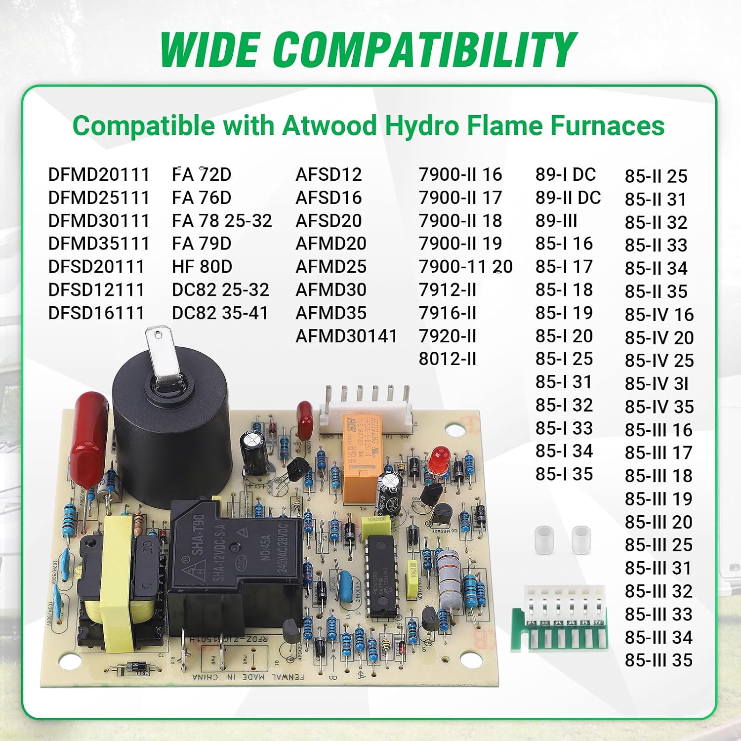 31501 RV Furnace Ignition Control Board Compatible with Atwood/Dometic Hydro Flame Corp 7912-II 7916-II 8012-II and more,Fit for RV Furnace Parts# 33488,33727,85-IV 16,85-IV 25,85-IV 20