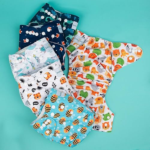 Miniatura 6 de Pañal lavable reutilizable, pañal de paño de bolsillo para bebés 6 piezas., talla única