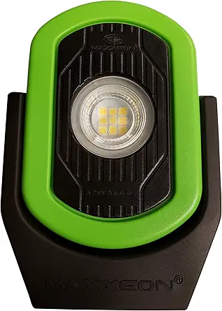 Maxxeon MXN00811, HiVis Green, 720 Lumens, USB-C Rechargeable LED Cyclops Workstar Work Light