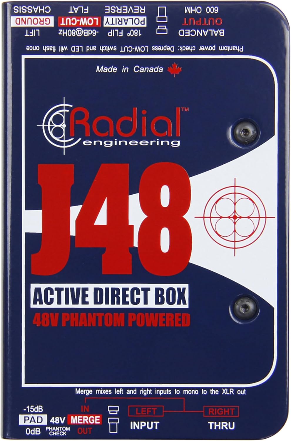 Radial J48 MK2 Active Direct Box top-down view