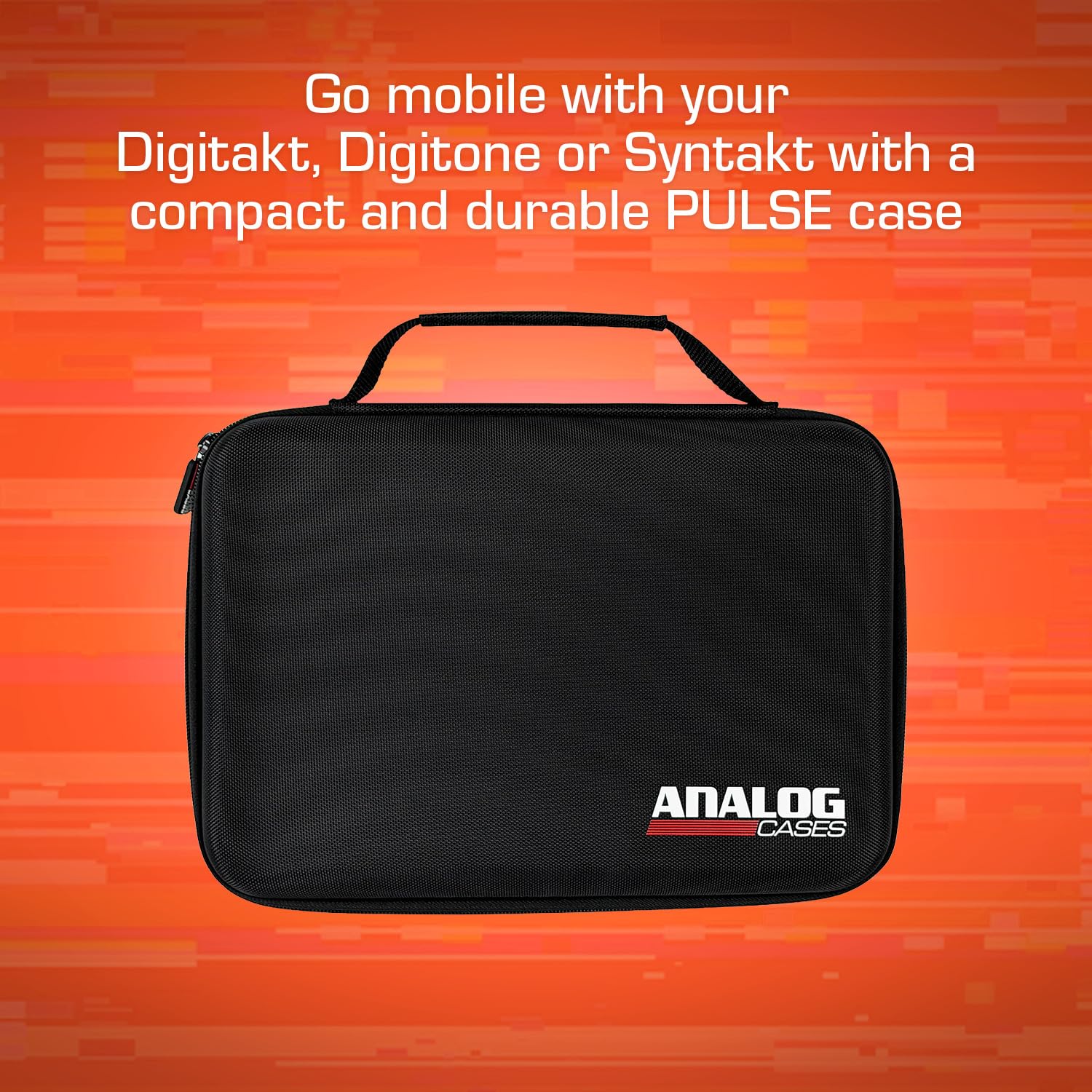 Analog Cases Pulse Estuche para Elektron Digitakt/Digitone/Syntakt (protección y Estilo, en un Robusto Estuche de EVA, Forro Protector de Terciopelo Supersuave), Negro