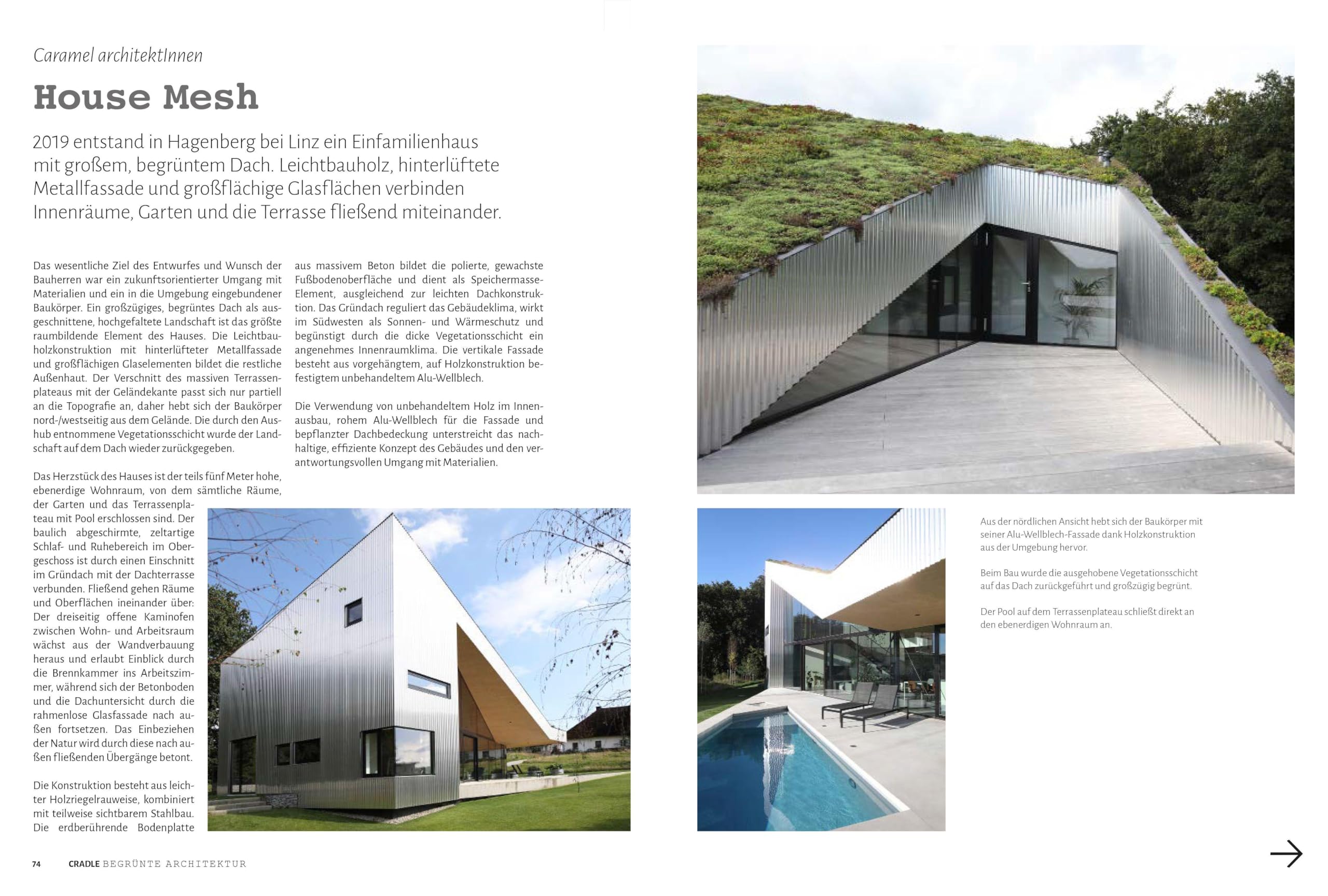 CRADLE Buch: Begrünte Architektur: Fassadenbegrünung Dachbegrünung Innenraumbegrünung