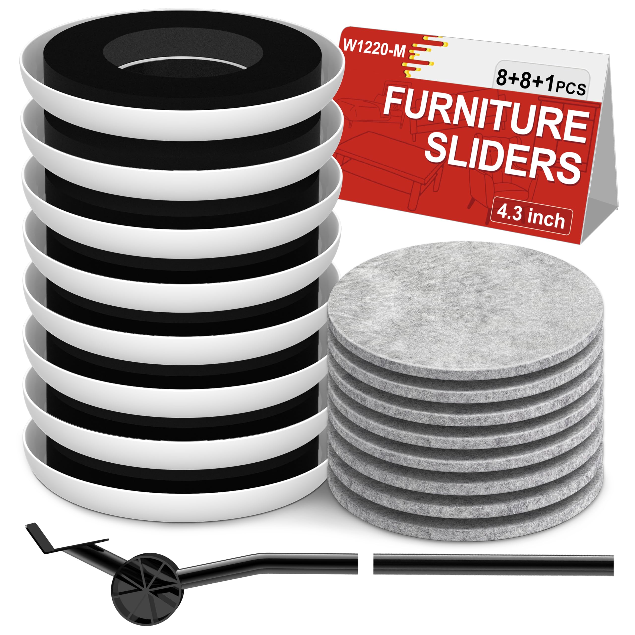 Furniture Sliders for Hardwood Floors: Multi-Surface 3-in-1 Moving Sliders