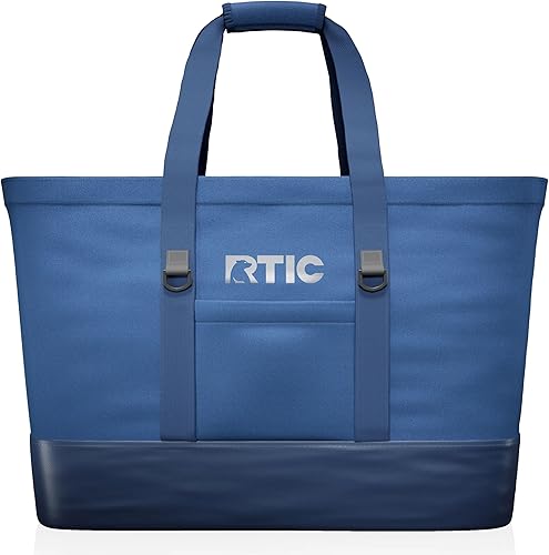 RTIC Bolsa de mano aislada para uso diario, enfriador térmico reutilizable grande con cremallera superior para playa, comestibles, compras,