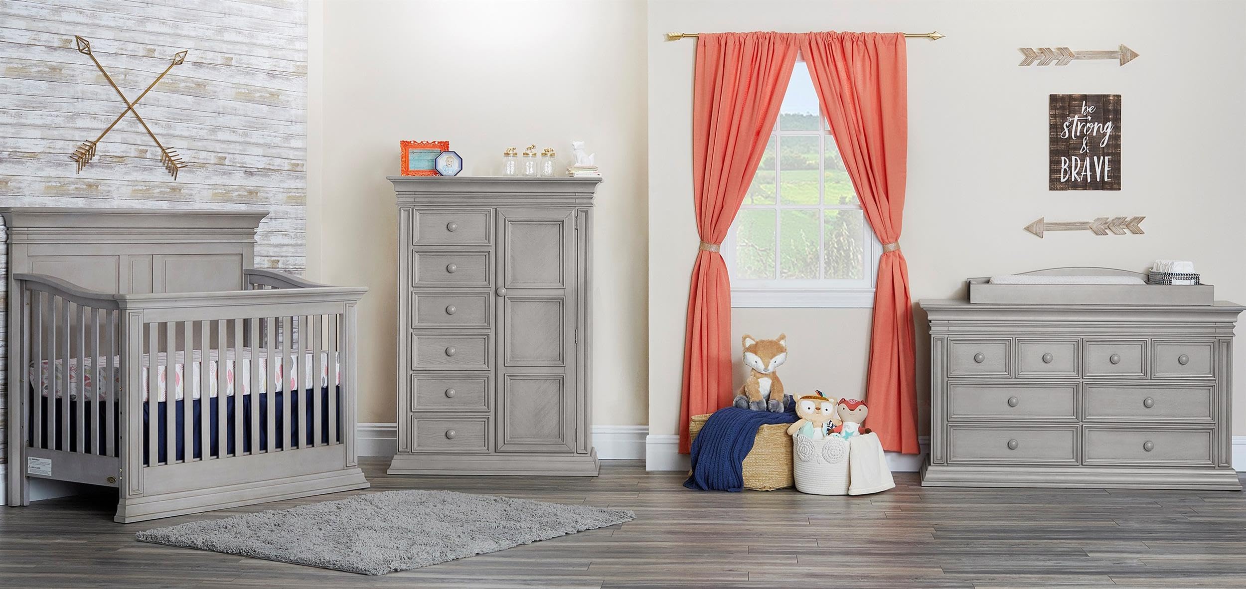 Amazon.com: Baby Cache Vienna 4 in 1 Convertible Crib, Ash Grey : Baby