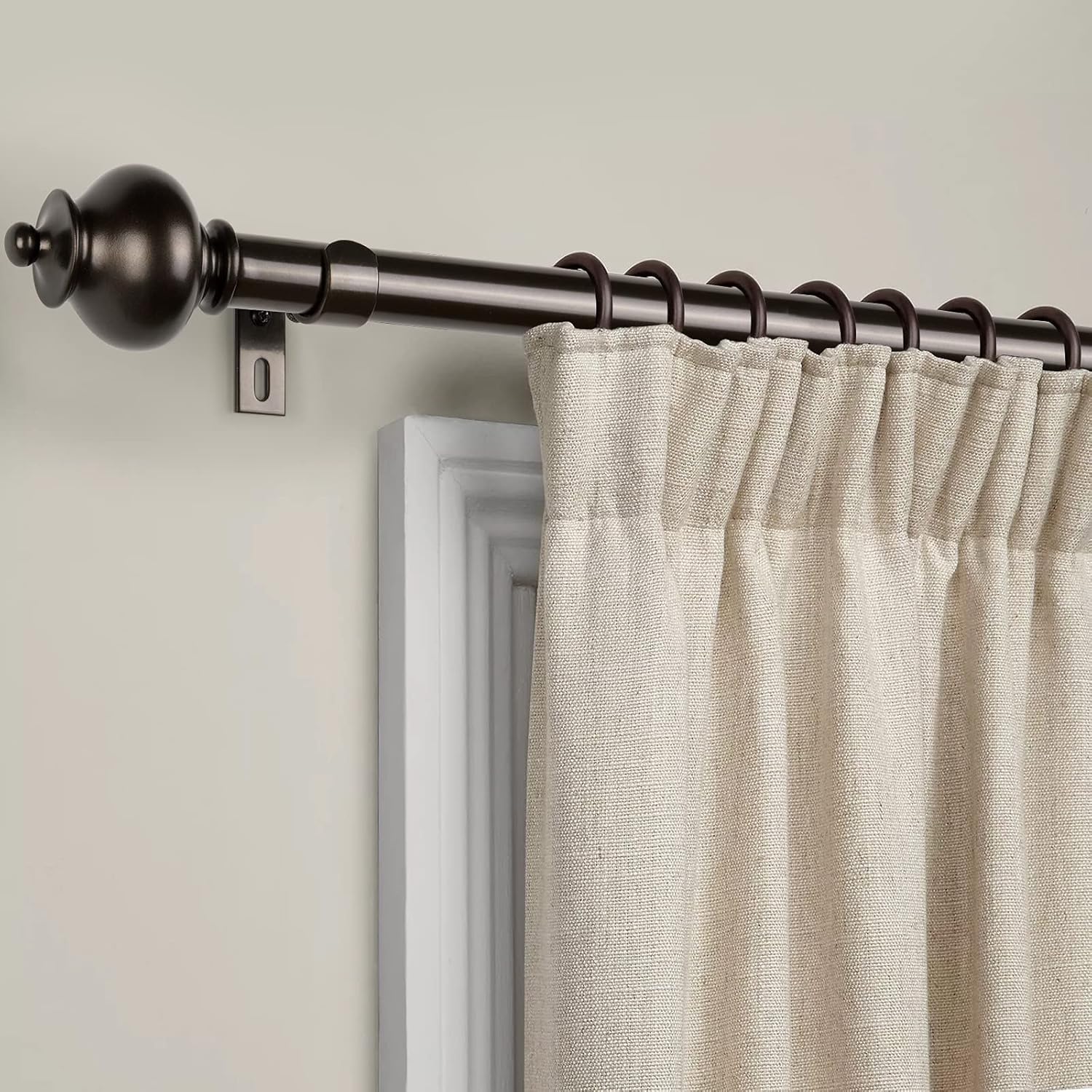 SZXIMU Bundle of Curtain Rods 1 Inch 36-72",Gourd and Bud Finials,Bronze : Home & Kitchen