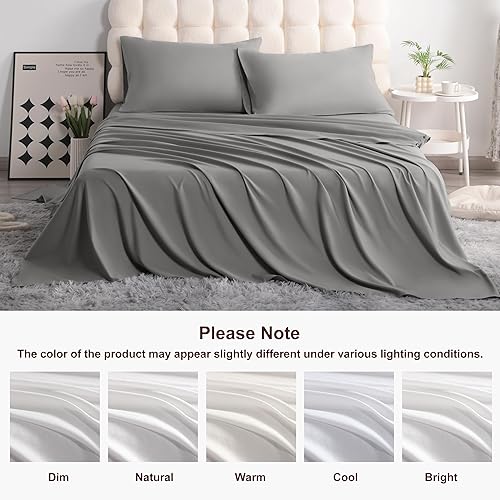 Vista 175 de NTBAY Juego de sábanas de 3 piezas, 100% microfibra tamaño individual, 1800 hilos, súper suave y acogedor, resistente a las arrugas, a la Aqua