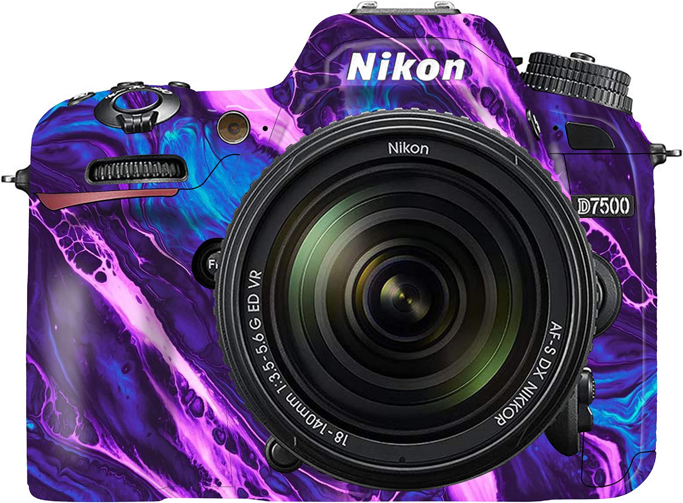 Premium DSLR Camera Scratchproof Protective Skin for Nikon D7500 - No Residue Removal, Bubble Free, Scratch Resistant, Stretchable, HD Quality Printed - HDCS-Nikon-D7500 (Design 12)