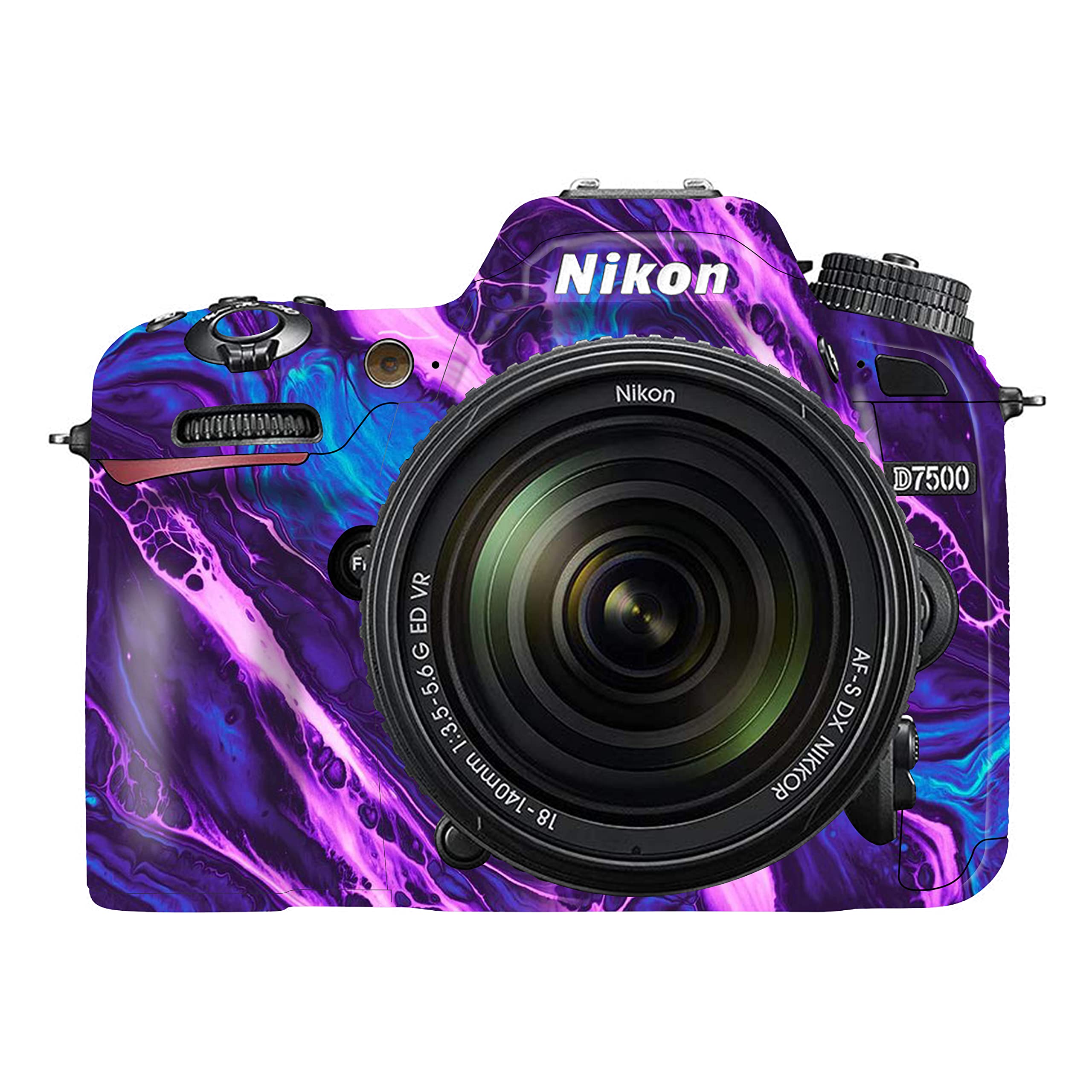 WRAPTURE. Premium DSLR Camera Scratchproof Protective Skin for Nikon D7500 - No Residue Removal, Bubble Free, Scratch Resistant, Stretchable, HD Quality Printed - HDCS-Nikon-D7500 (Design 12)