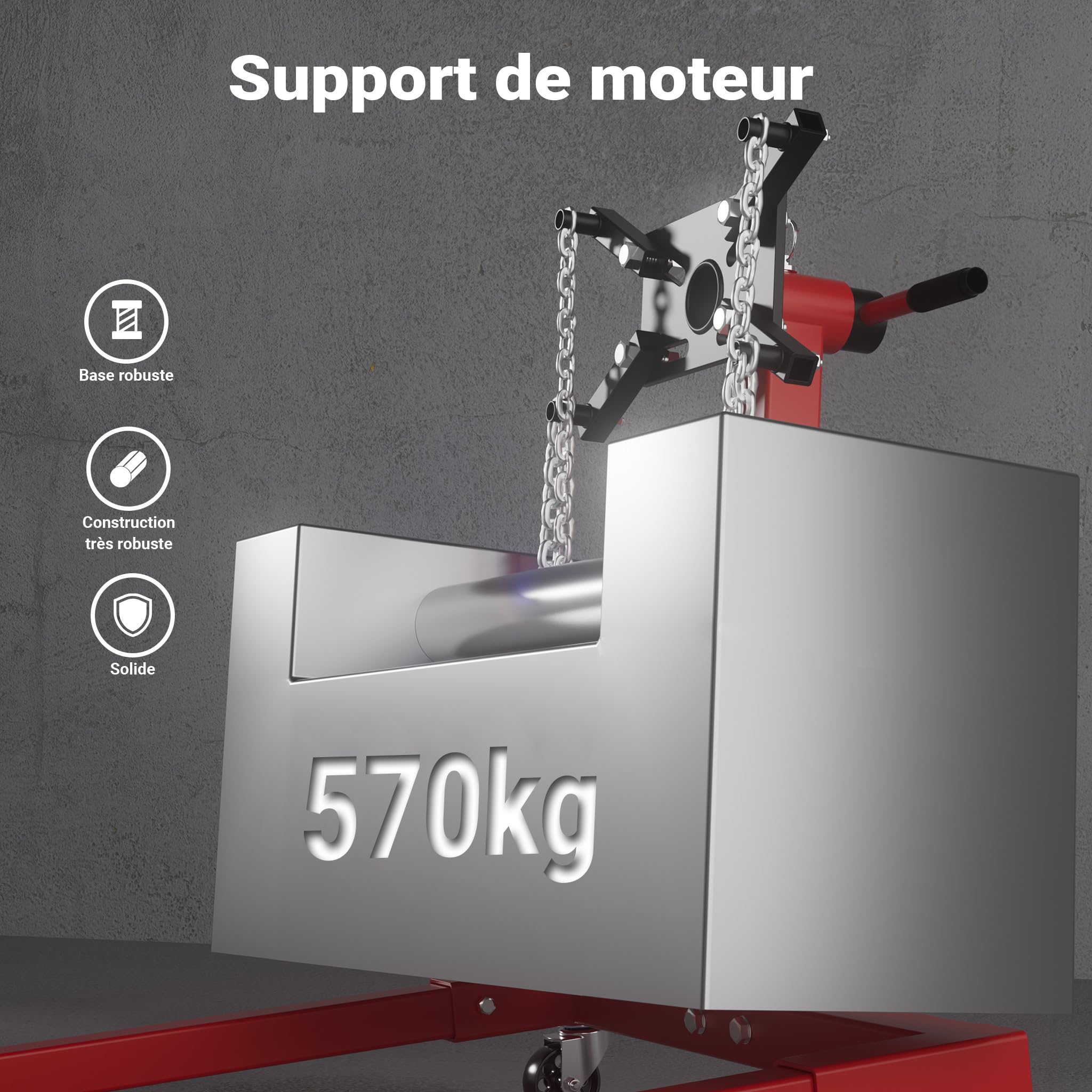 Support moteur Levage moteur Support à griffes 570kg