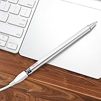 Vista 7 de BoxWave Stylus Pen Compatible with Contixo V9 (7 in) - AccuPoint Active Stylus (2-Pack), Electronic Stylus with Ultra Fine Tip - Metallic Silver