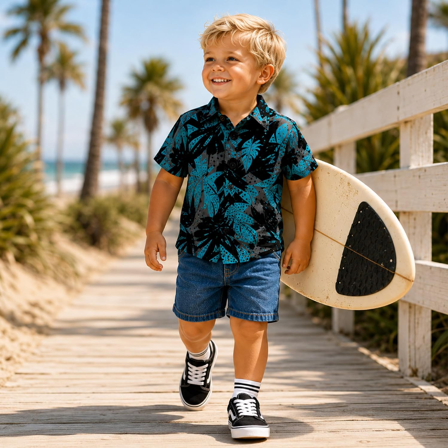 Volcom Infant Toddler Boy Shorts Set - 2 Piece Short Sleeve Graphic Tees & Denim Shorts - Toddler Summer Clothes (12M-7)
