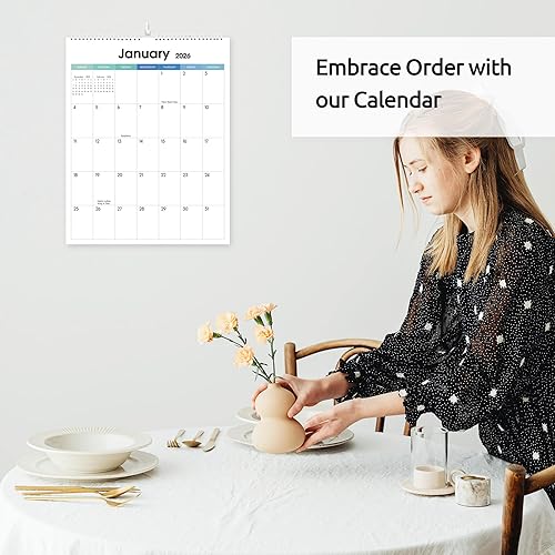 Miniatura 10 de SKYDUE Calendario de pared 2024, 14.5 x 11.5 pulgadas, calendario 2024 encuadernado en espiral, enero de 2024 a junio de 2025, 6 diseños estéticos,