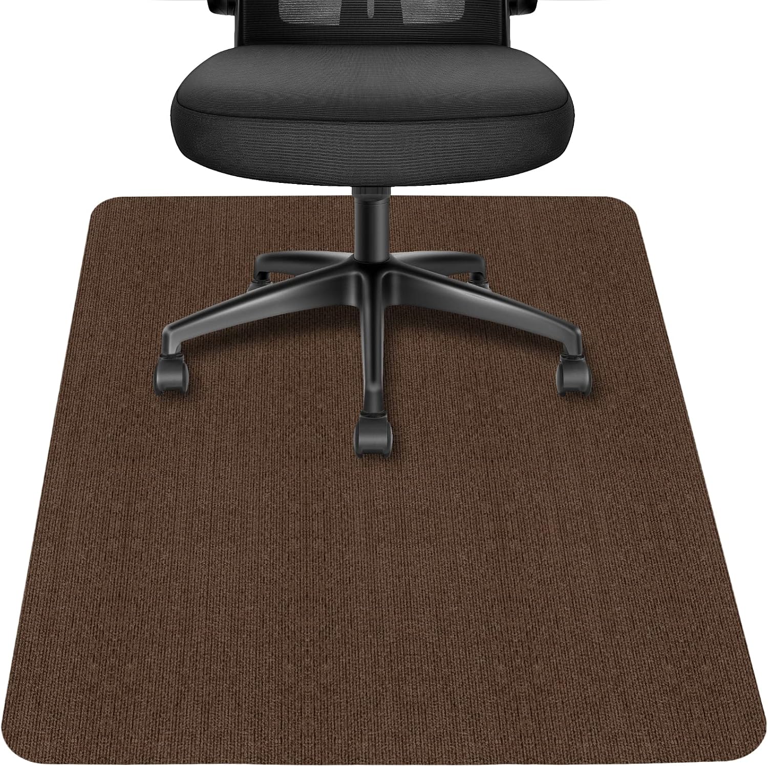 Hardwood Floors,Tile Non-Slip Office Chair Mat,Computer Chair Mat,for Rolling Chair,Large Floor Protector,Easy Clean and Flat Without Curling,Coffee(47"x36")