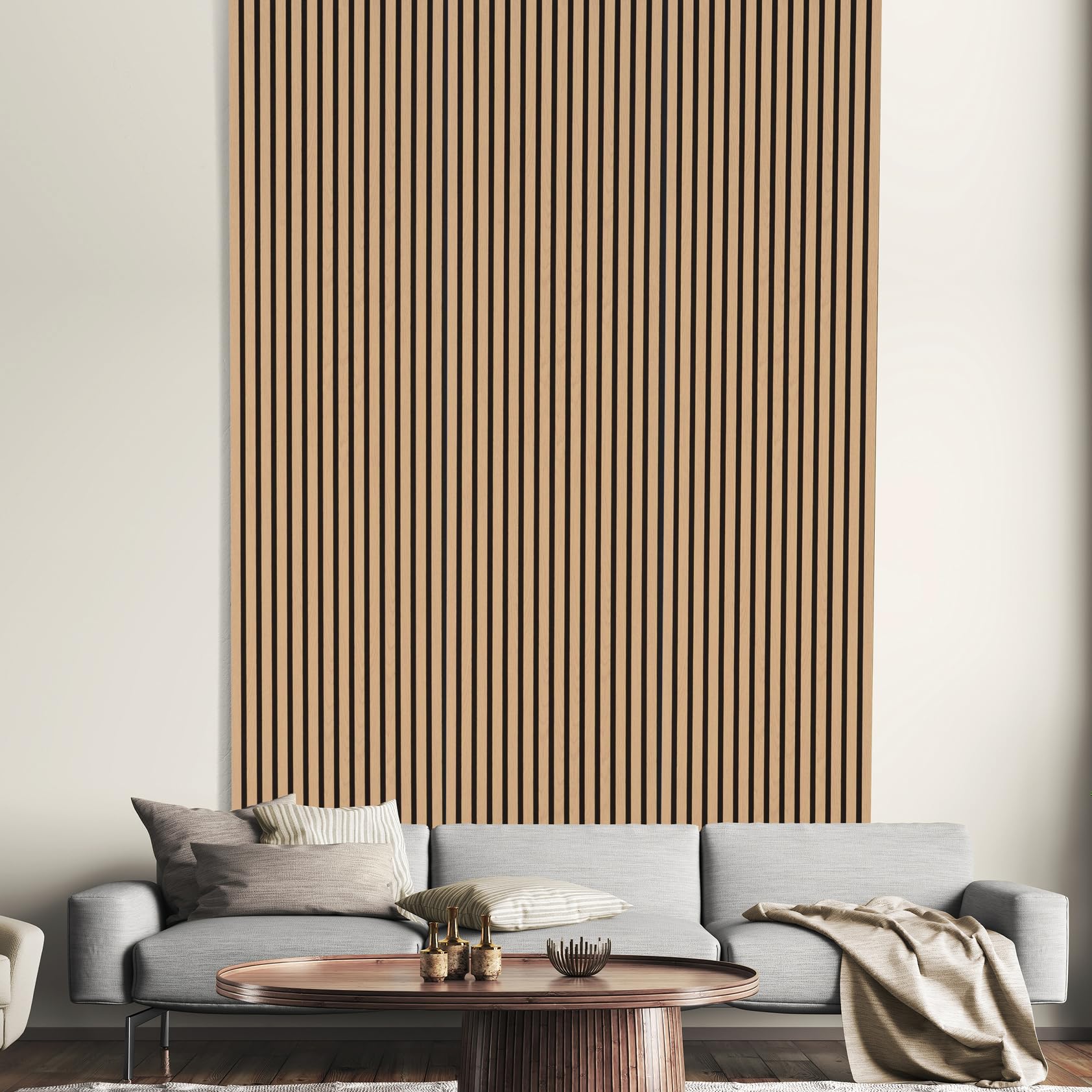 Pannelli fonoassorbenti e decorativi, rivestimento murale rovere - pannelli da 57,2 x 120 x 1,9 cm