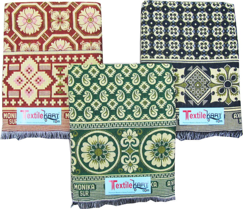 Buy Textilekart Pure Cotton Solapuri Chaddar/Floral Design All Seasons