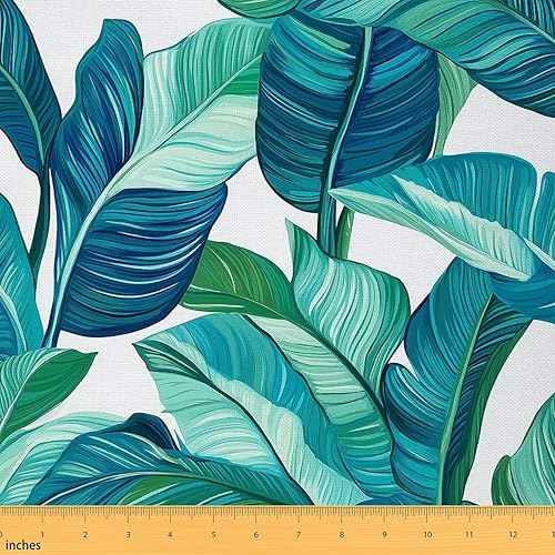Feelyou Tropical Outdoor Fabric by The Yard, Summer Palm Leaf
