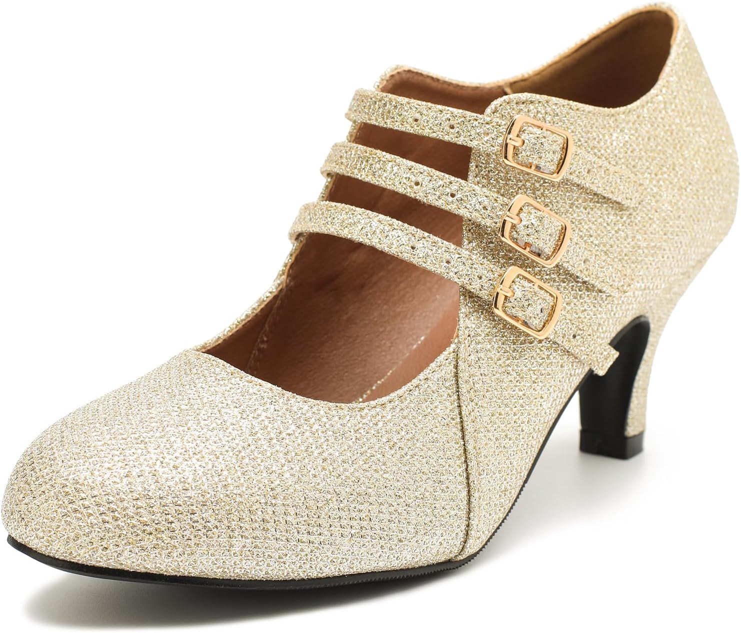 Women's Jessy Dress Mary Jane Shoes Round Toe Low Heels Wedding Office Work Pumps