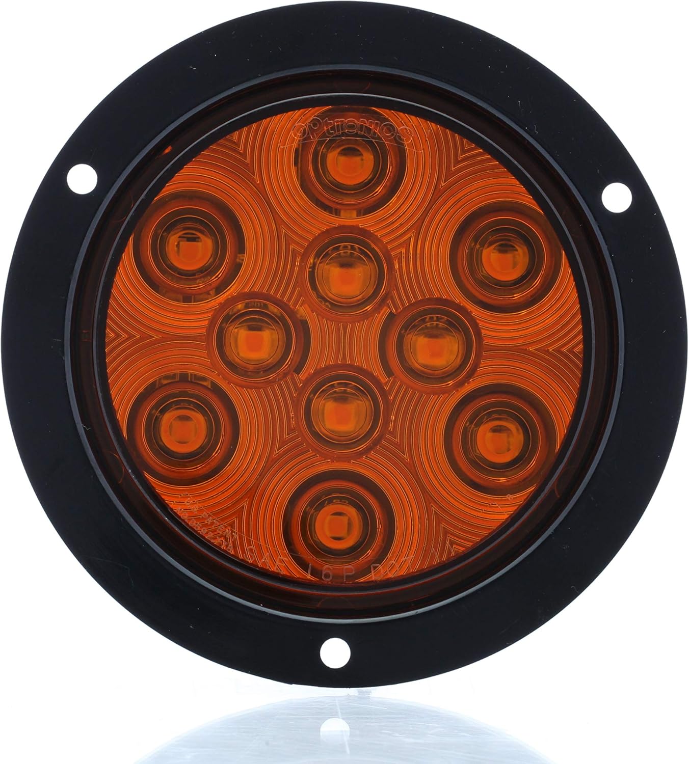 Optronics STL42ABP Amber Lens 4" Round Sealed LED Light with Mounting Flange