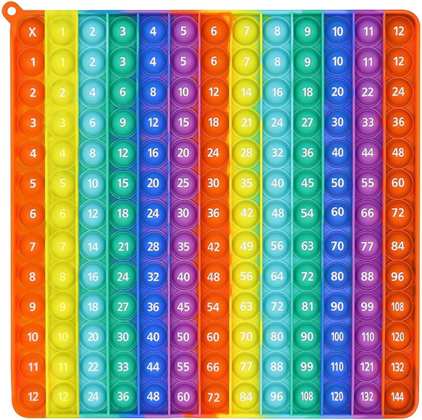 Multiplication Pop It Number Table Game Fidget Math Toy for Teachers Student, Stress Relieving Learning Game Toy to Create Kinds of Math Manipulative, Math Pop It 12x12,C
