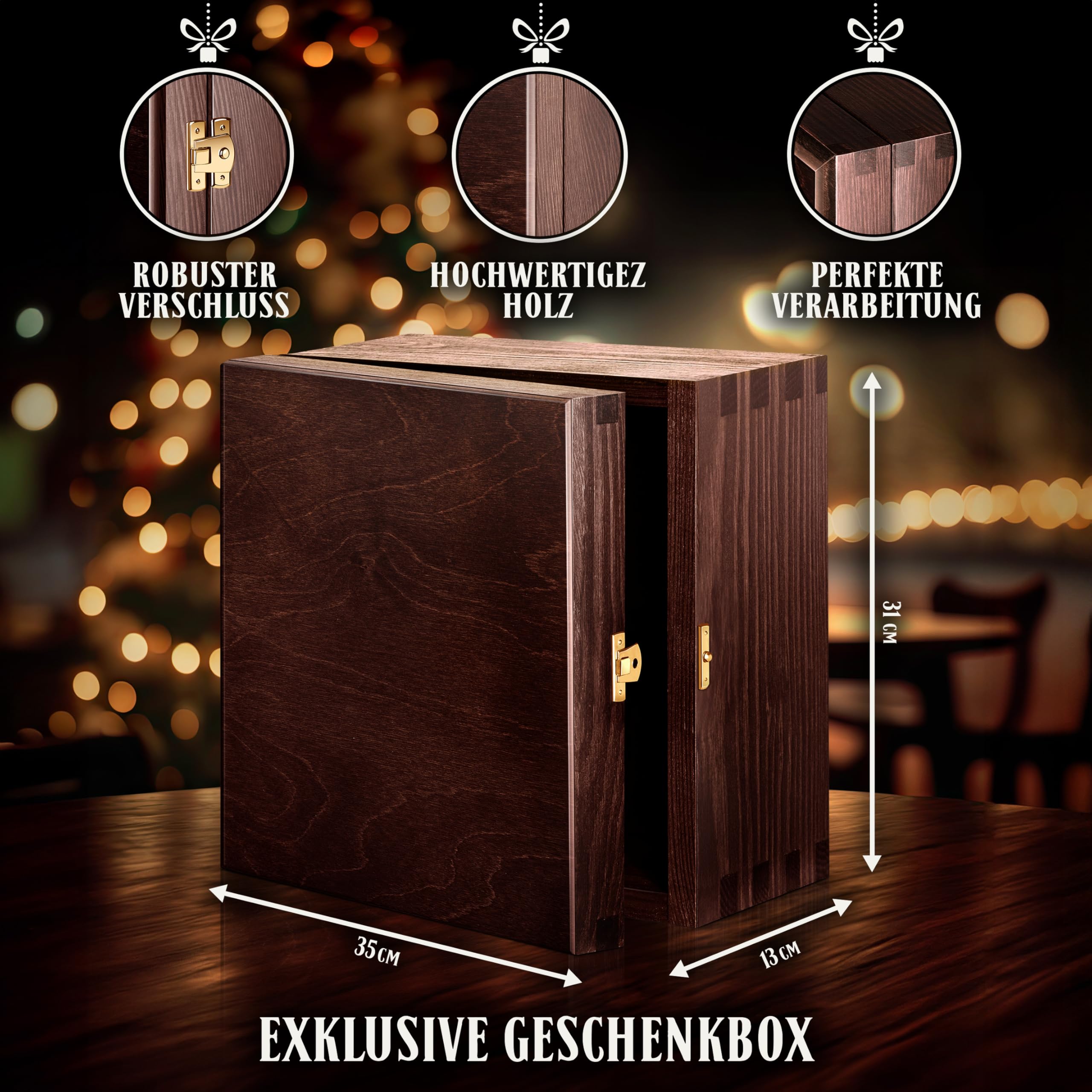 Maverton Carafe à Whisky avec Gravure pour Homme - Whiskey Set Élégant avec 2, 4 ou 6 Verres - Cadeau Homme Coffret Cadeau pour Couple - Souvenir de Mariage Anniversaire Fête des Grands-Pères