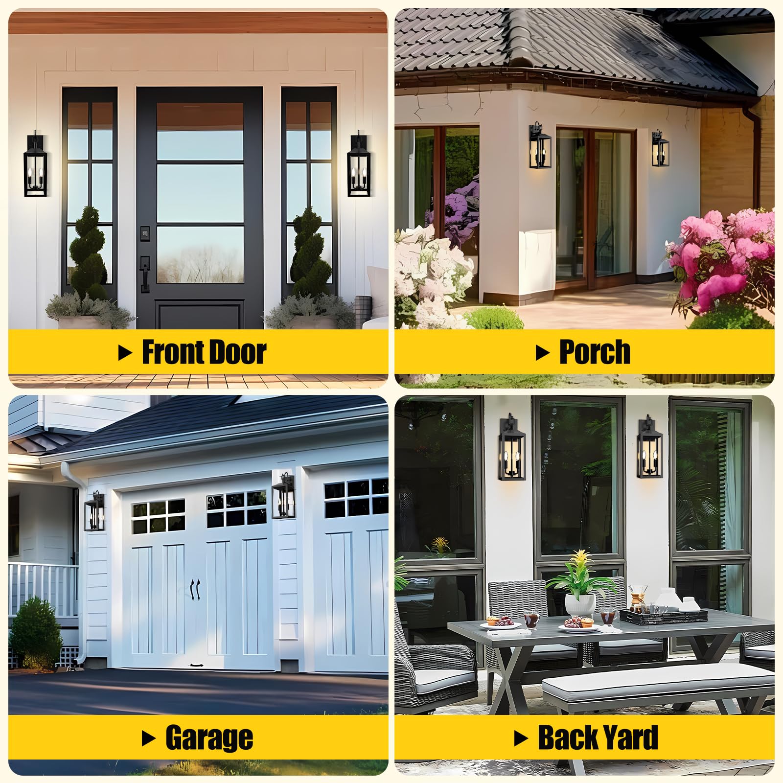 18 Large Outdoor Wall Lights Exterior Waterproof Modern Wall Sconce Light Fixture Industrial Front Porch Light with Clear — view 8