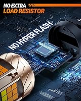 Vista 2 de SEALIGHT 3156 3157 - Faro LED de día de doble color, luz LED con ventilador turbo, 30 W, 3200 lúmenes, ámbar para intermitente, blanco para luz