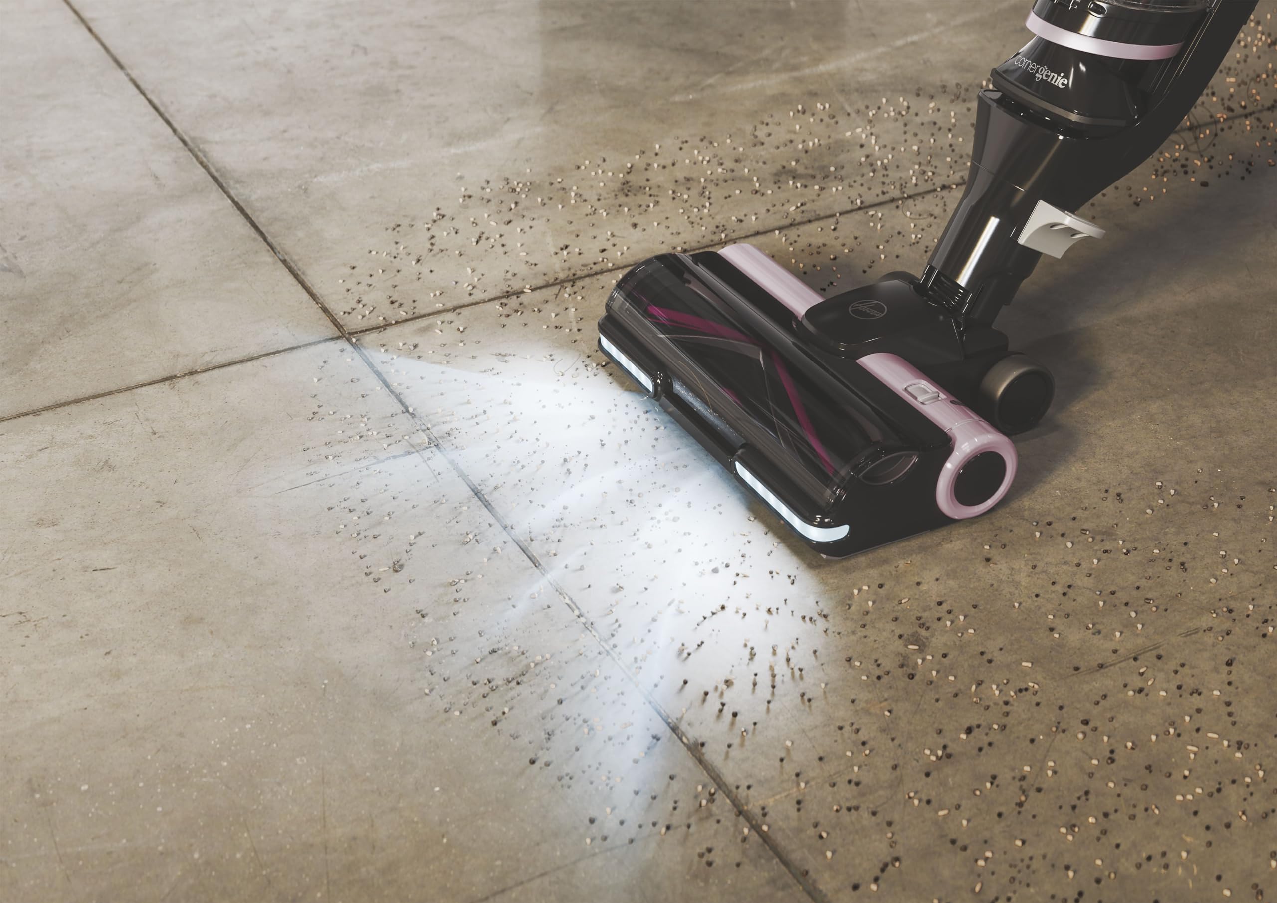 HOOVER HFX odkurzacz akumulatorowy z dyszą do sierści zwierzęcej i diodą LED, odkurzanie do 120 m², bezprzewodowy odkurzacz z CORNER GENIE™ do czyszczenia narożników i krawędzi, z funkcją ANTI-TWIST