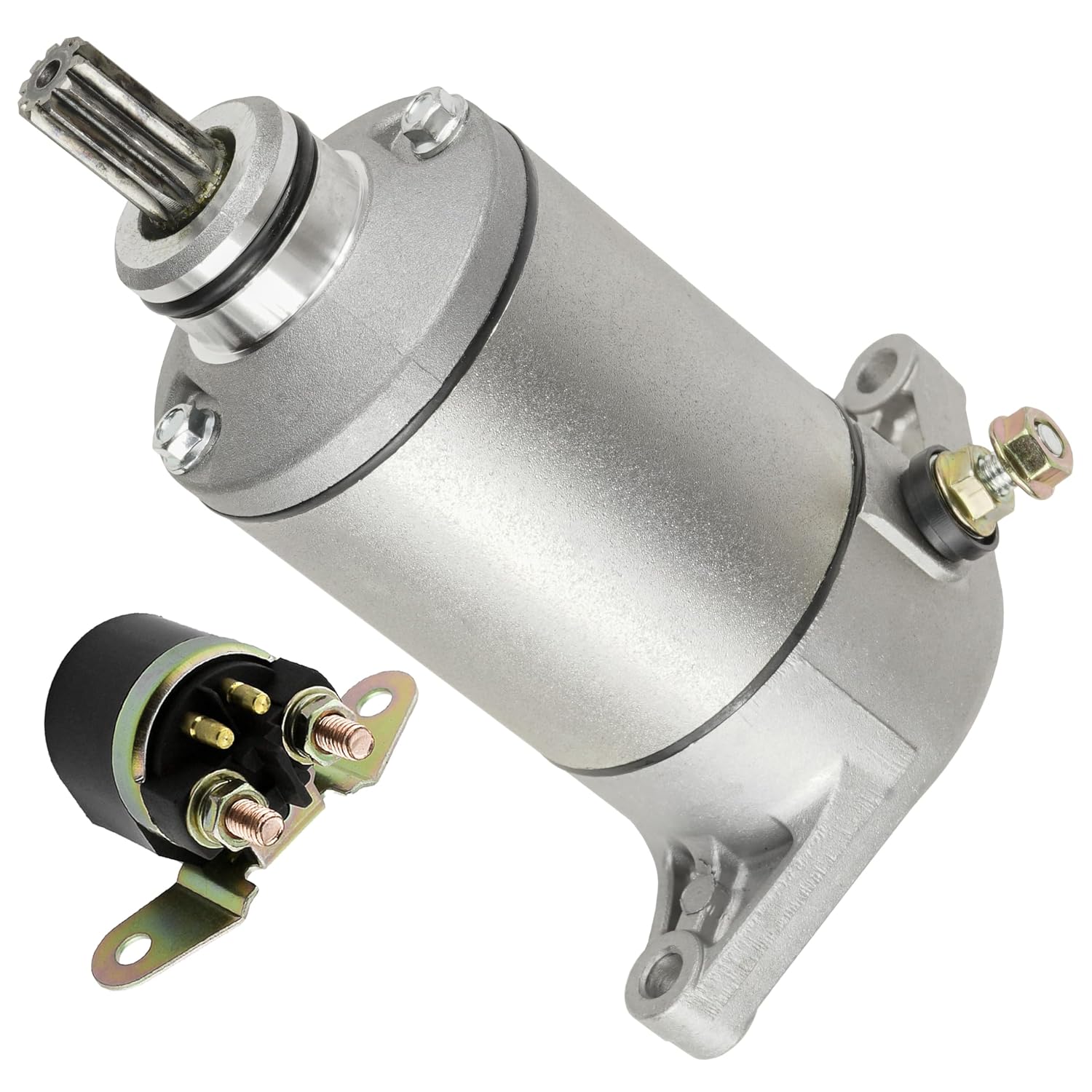 Caltric Starter & Solenoid Relay Compatible with Arctic Cat 300 2X4 4X4 1998 1999 00 01 02 03 04 05