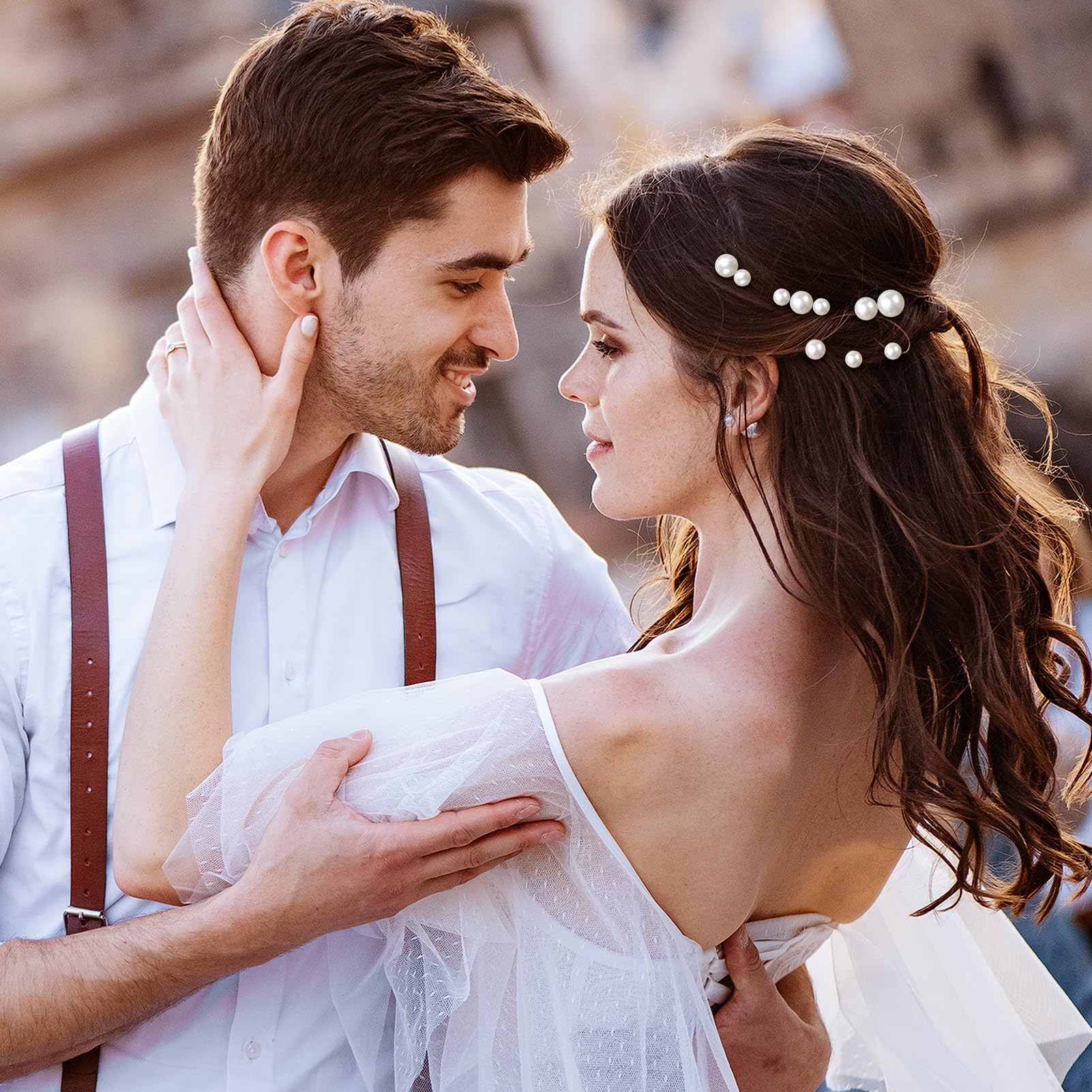 Kiiwah 32 Pezzi Sposa Fermaglio Capelli Donna, Elegante Forcine per Capelli Sposa con 4 Taglie Perla per Donne e Ragazzi, Perla Accessori Capelli Sposa per Matrimonio, Ballo di Fine Anno, Festa