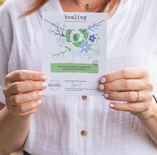 Miniatura 62 de SoulKu Handcrafted Necklace, Empowerment Jewelry With Healing Crystal, Inspirational Jewelry For Women, Mom & Sister Gifts, 2" Extender With Lobster