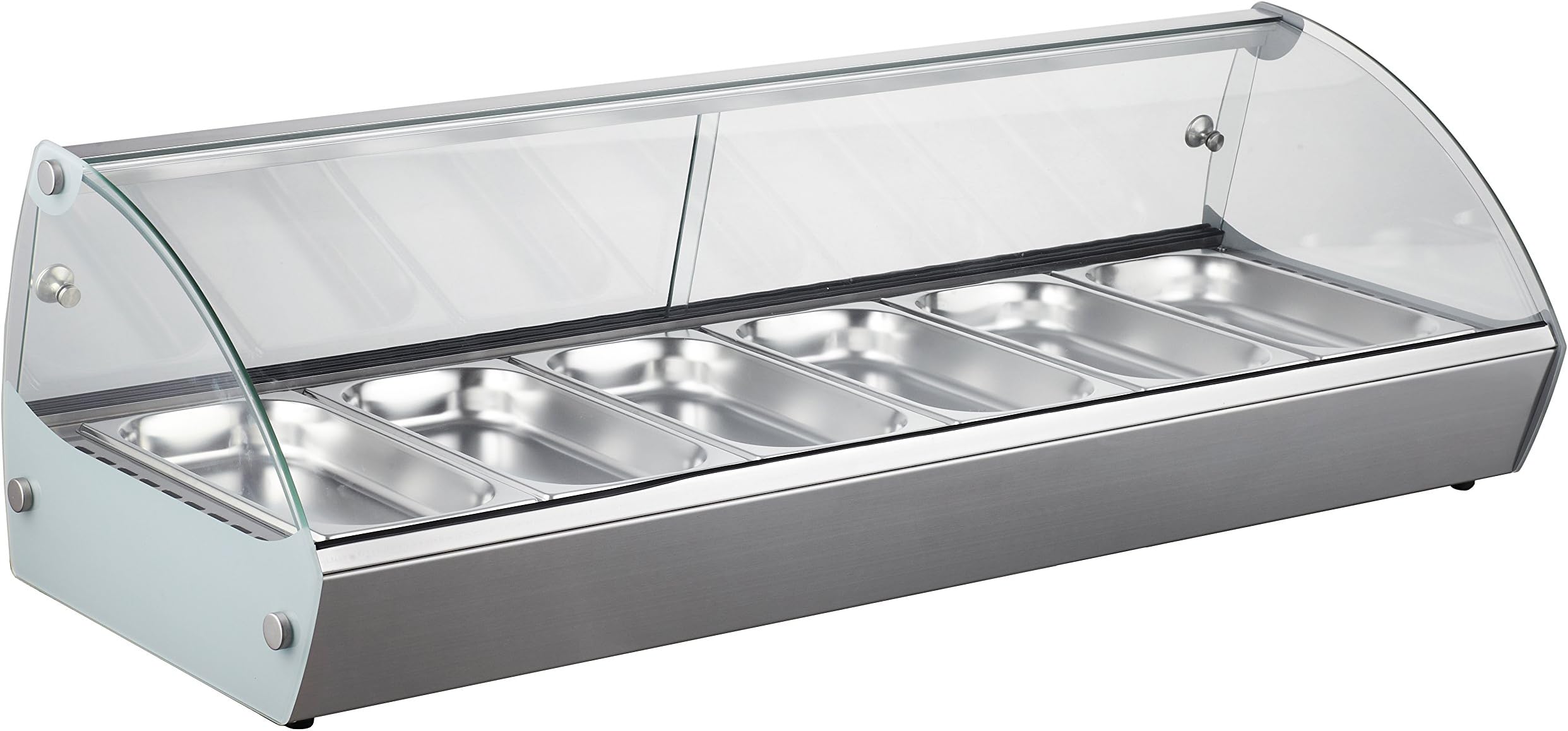 Stainless Steel Commercial 6-Cell Heating Countertop Display, 46.2"L x 18.9"W x 14.6"H
