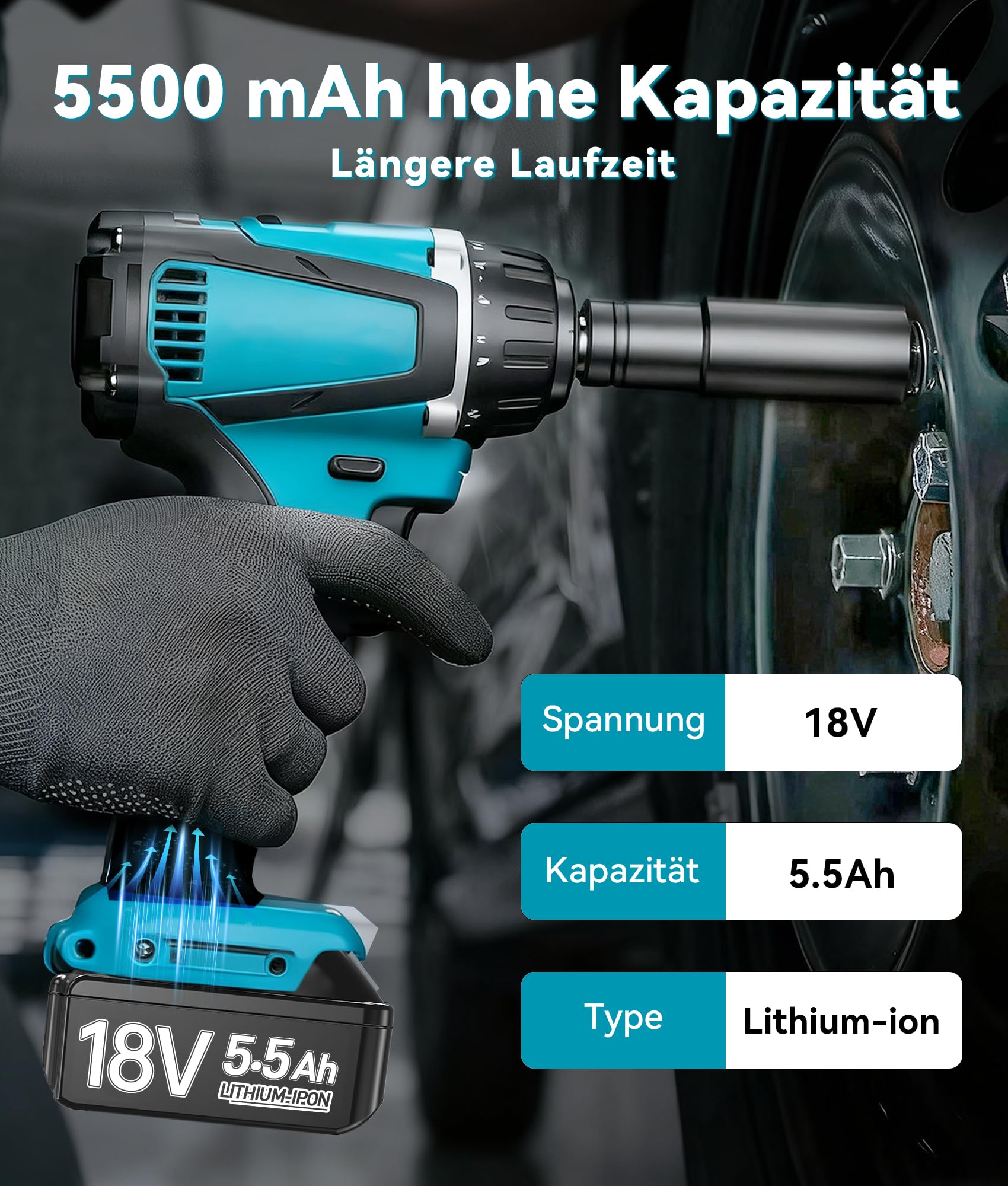 2 batterie di ricambio da 18 V per Makita e doppio caricabatterie, compatibili con BL1860 BL1860B BL1850 BL1850B BL1840 BL1830 BL1820 LXT400