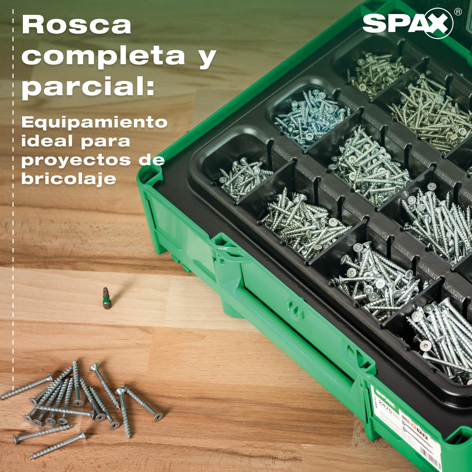 SPAX Maletín de montaje Systainer³ T-Loc - Juego de tornillos con 2.475 tornillos SPAX en 12 medidas, incl. 5 puntas T20 y guantes de trabajo, para artesanos y bricolaje – 8000000294624