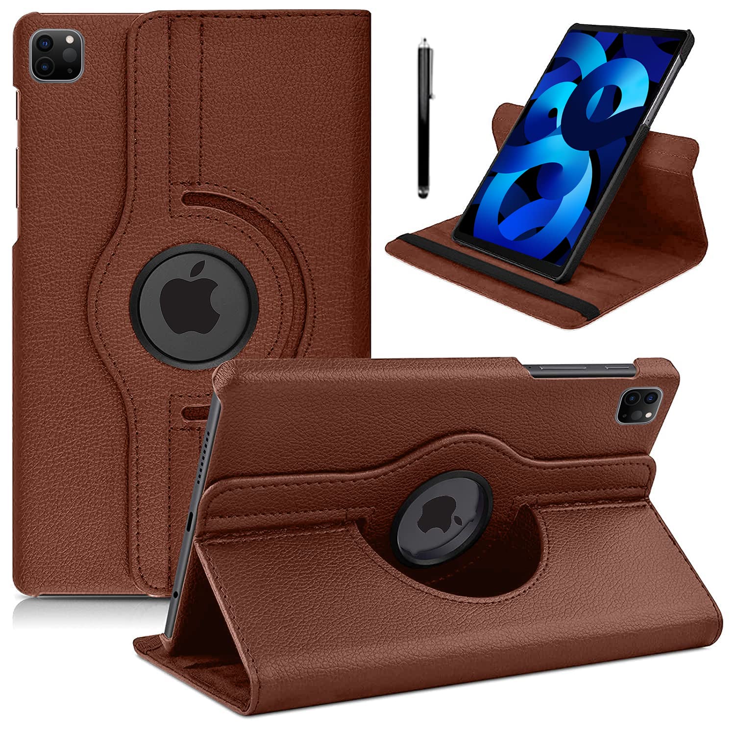 Robustrion 360 Degree Rotating Flip Case Cover for iPad Air 5th Generation Cover/iPad Air 4th Generation/Air 4 / Air 4 with Stylus Pen - Brown (B0BFP6ZTTC) Amazon Price History, Amazon Price Tracker