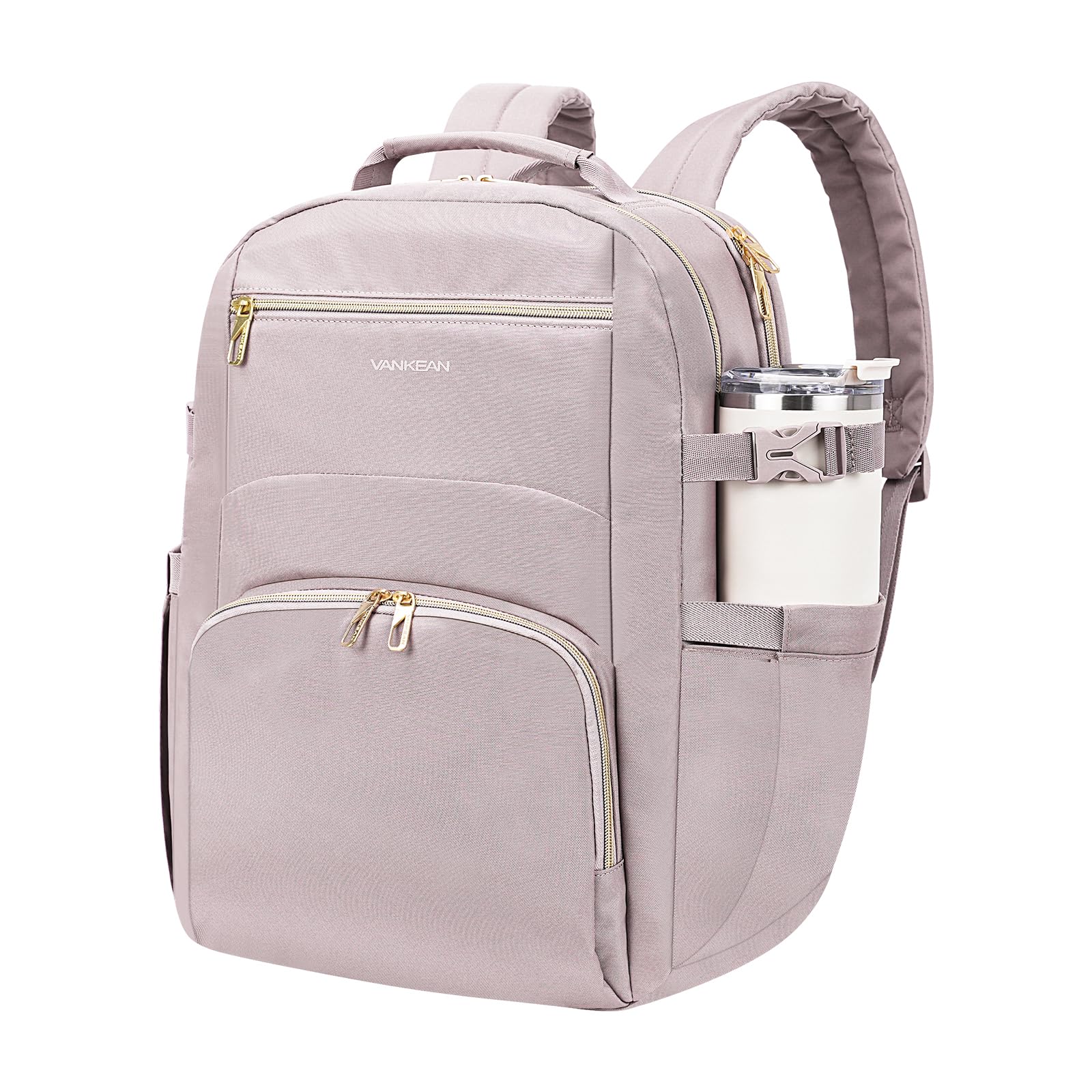 VANKEAN Zaino per laptop da 17 pollici, unisex, rosa