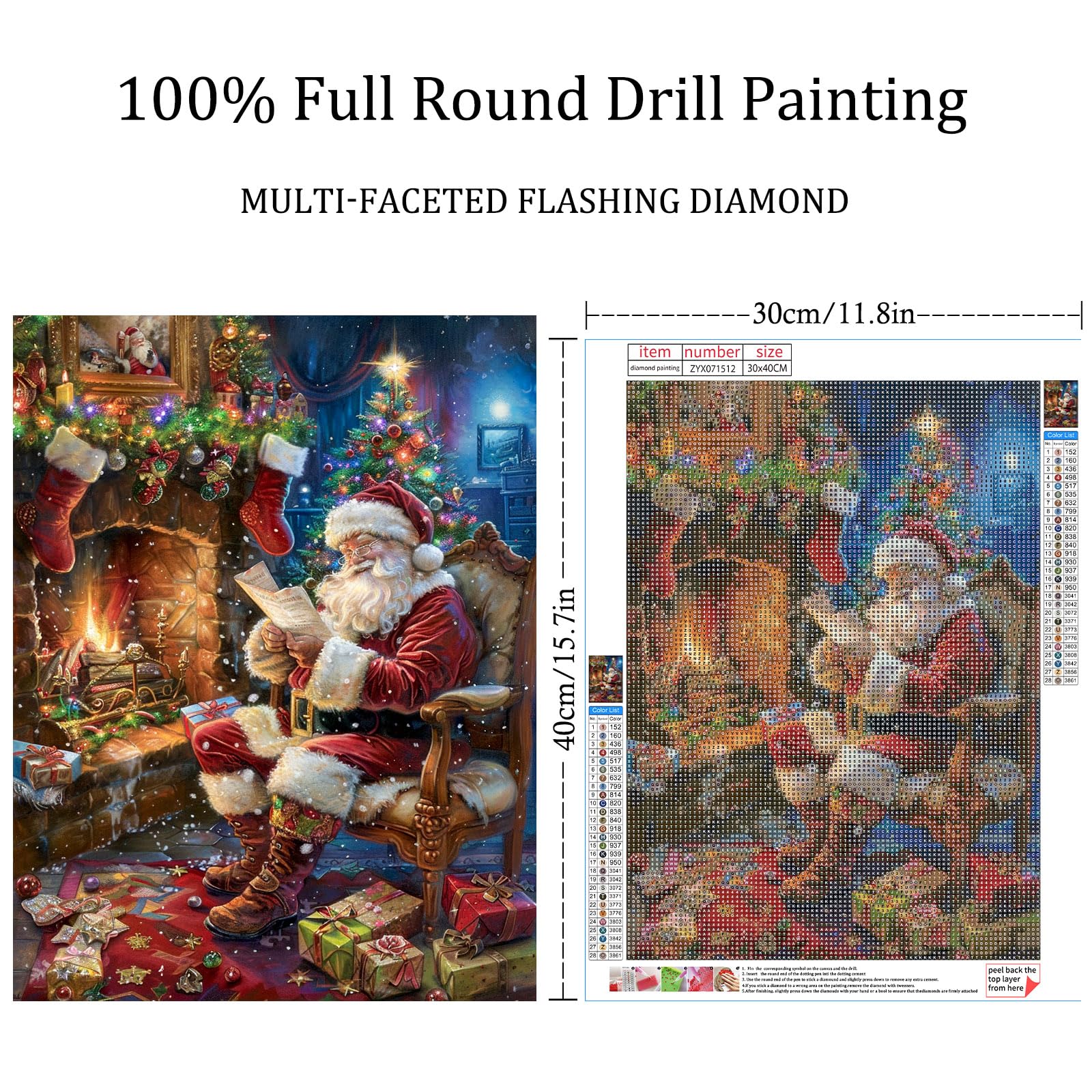 Amazon.com: Zlinnar Christmas Diamond Painting Kits-Santa Claus