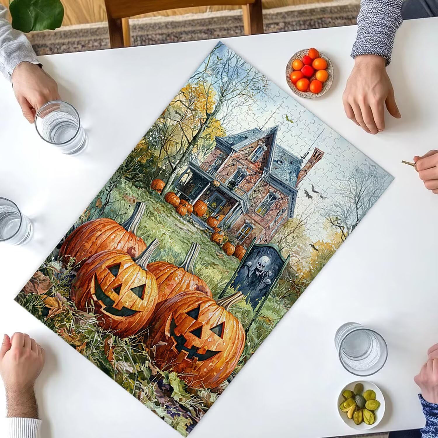 1500 sztuk puzzli, Halloween dynia 1500 sztuk puzzli dla dorosłych, prezent rocznicowy, prezent świąteczny, dekoracja domu, zapobieganie degeneracji mózgu u osób starszych v-823