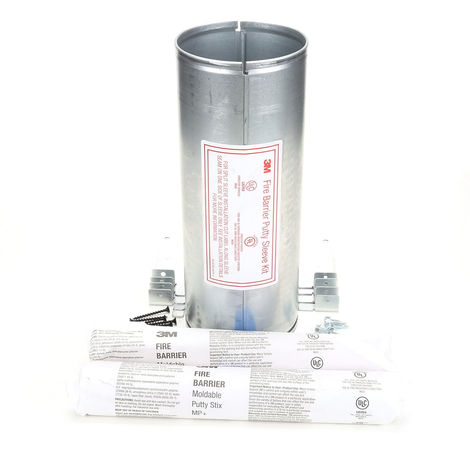 3M Fire Barrier Putty Sleeve Kit DT 400, 4 in Round, 1/case
