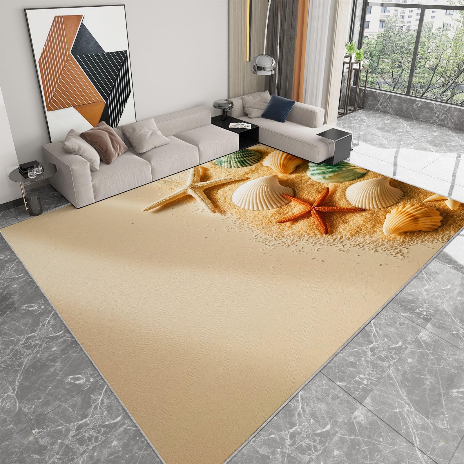 Tapis de salon lavable et antidérapant de 120x170 cm pour sécuriser vos sols