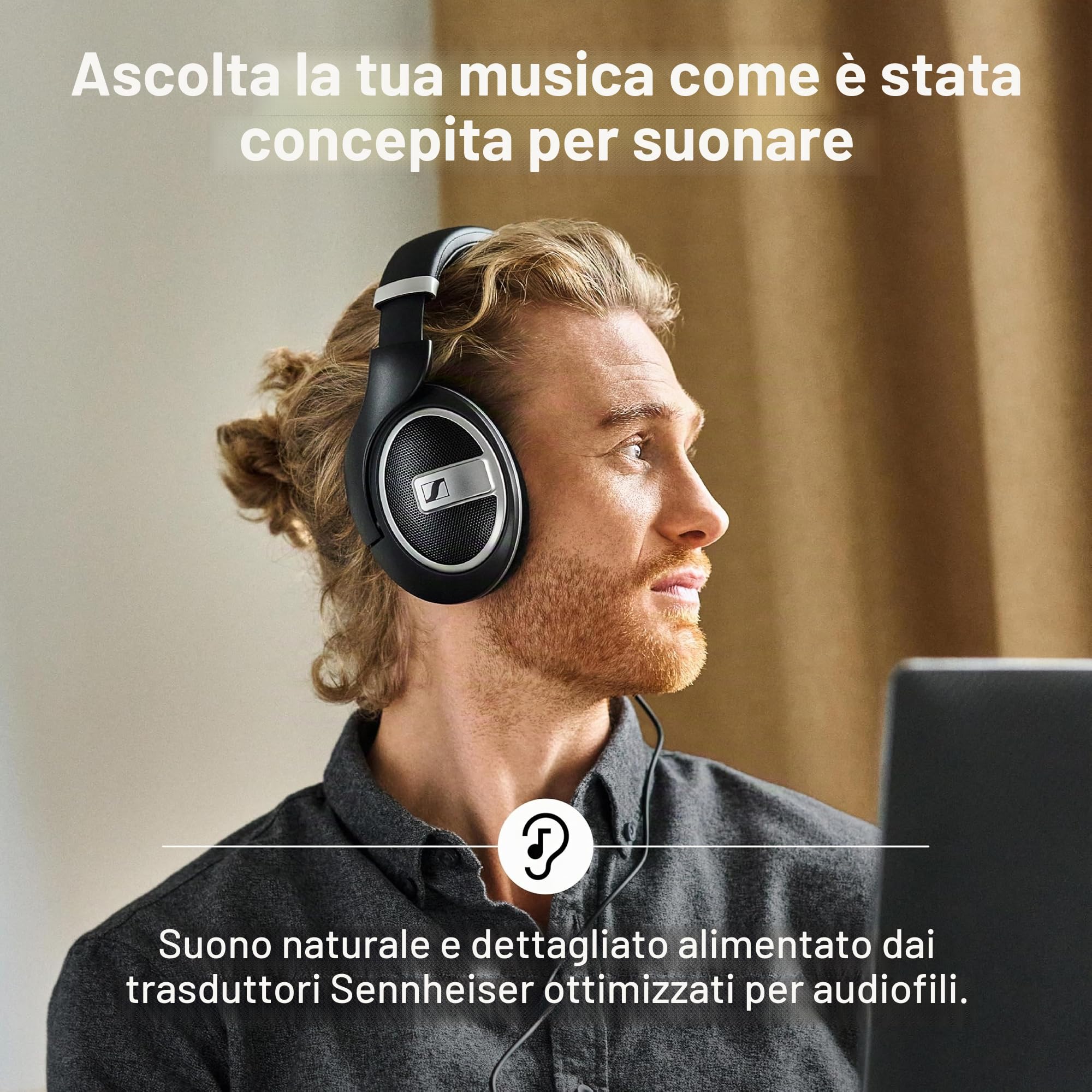 Sennheiser HD 599 Cuffie Aperte sul Retro, Edizione Speciale, Nero