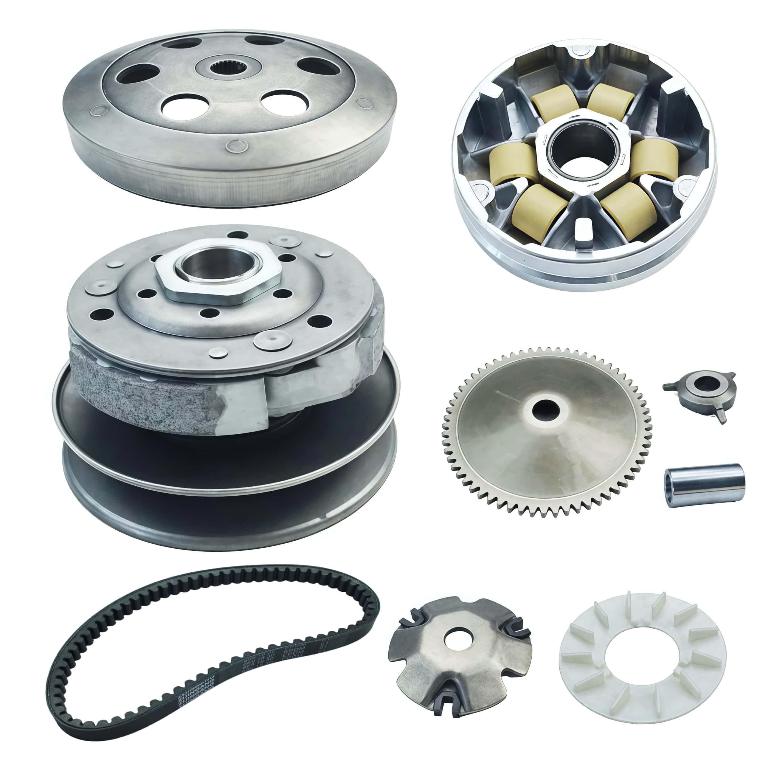 GY6 50cc Kupplungssatz, Kupplungsbaugruppe und Variator-Kits mit 669 Riemen, passend für 139QMB GY6 50cc Motor Roller ATV und Go-Karts Taotao Roketa Sunl