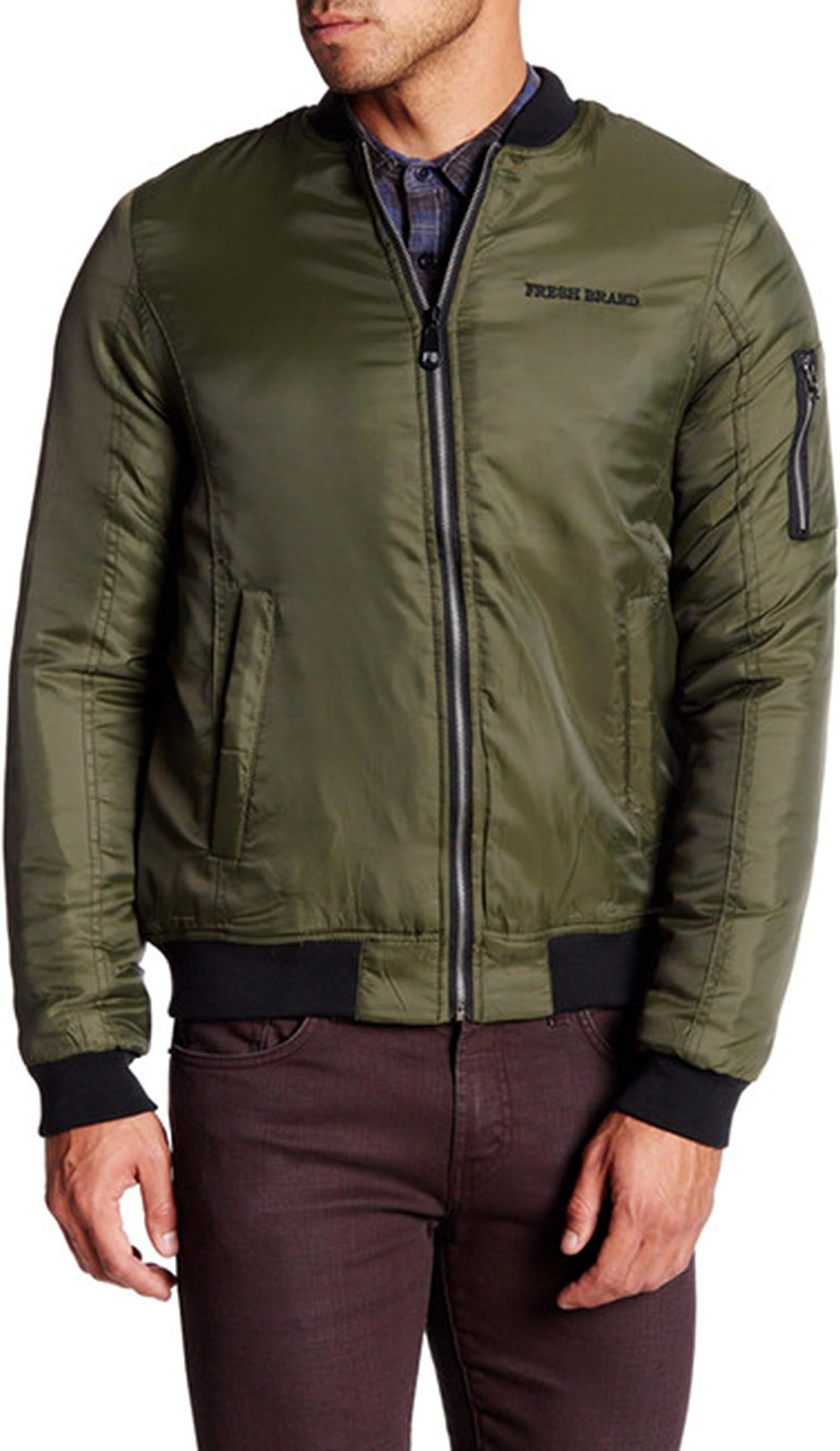 Fresh Brand Mens Casual Lightweight Bomber/Flight Jacket