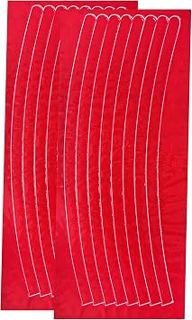 SUDOO Rim Reflective Stickers for Bikes 16Pcs - Waterproof, Adhesive, High Visibility Rim Reflective Tape, Rim Reflective Strip for Nighttime Safety Warning Wheel Reflectors on Bicycles, Motorcycles