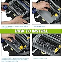 Vista 6 de Accesorio para Irobot Roomba 600 610 614 620 650 660 665 680 690 695 Kit de piezas de repuesto para aspiradora, paquete de 3 filtros, cepillo