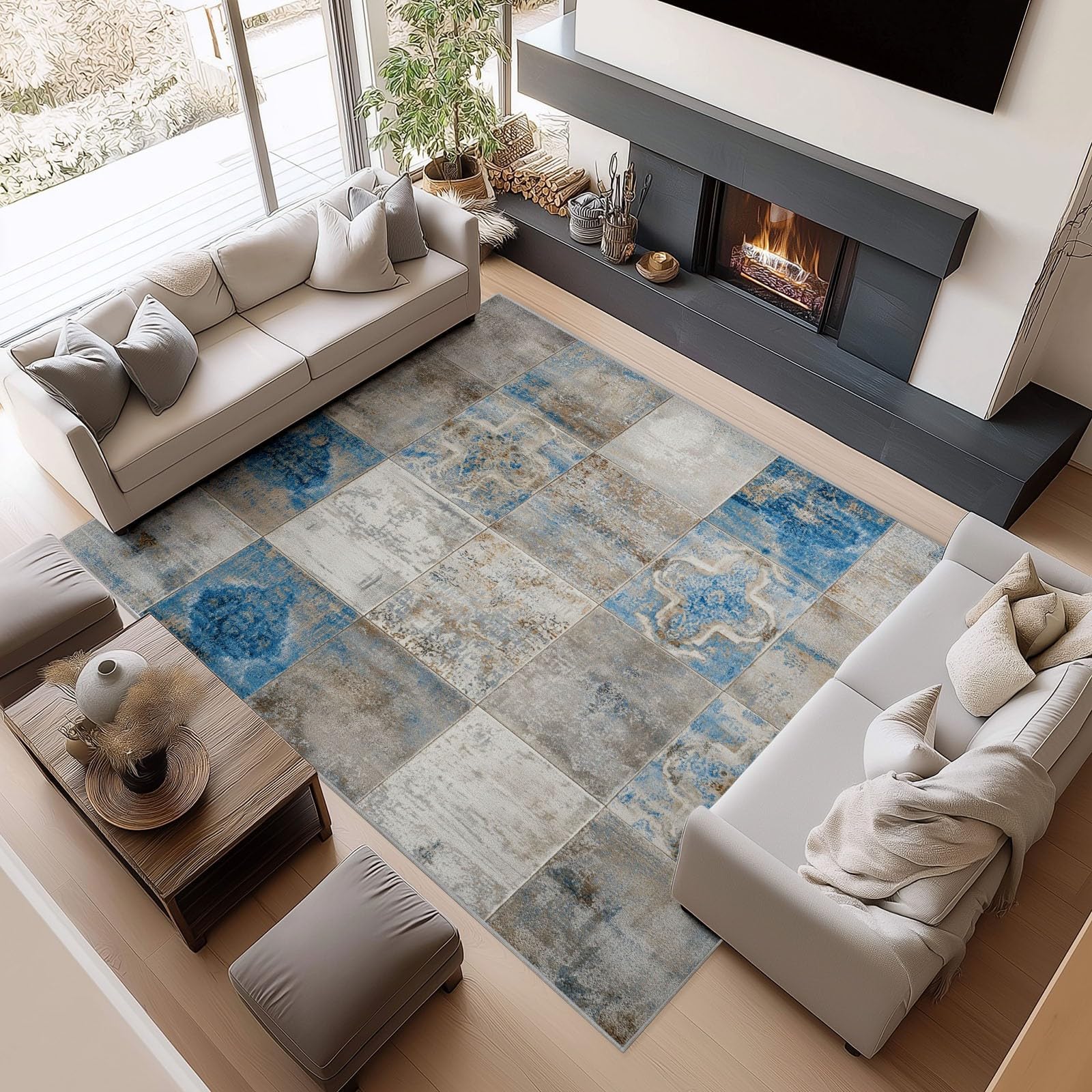 Tapis de salon lavable 80x150cm fini les glissades avec ce grand tapis antidérapant