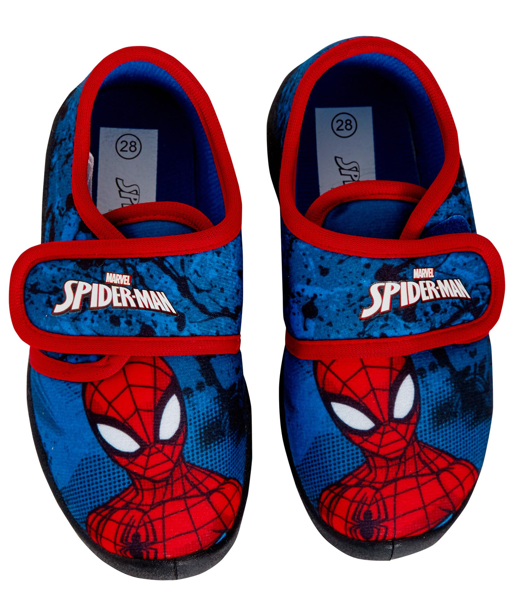 Marvel Spiderman Pantoufles pour garçons à fermeture facile