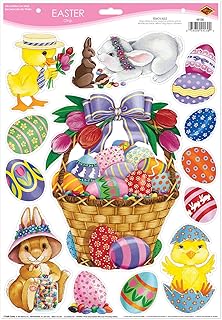 Beistle Easter Basket and Friends Clings